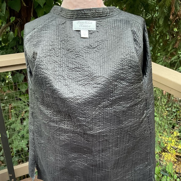 Sam Hilu quilted iridescent periwinkle embroidered floral lightweight jacket S/M - Picture 8 of 11